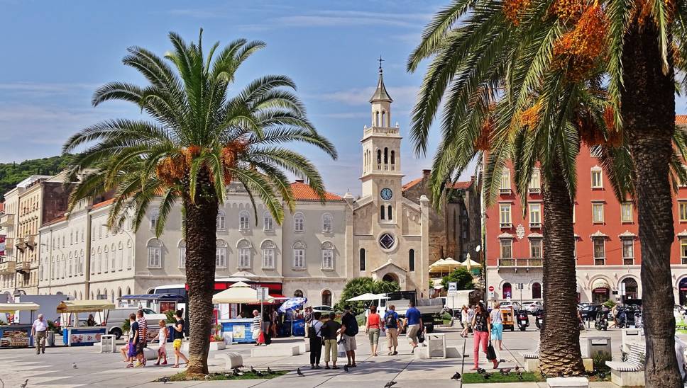 Town square in Croatia
